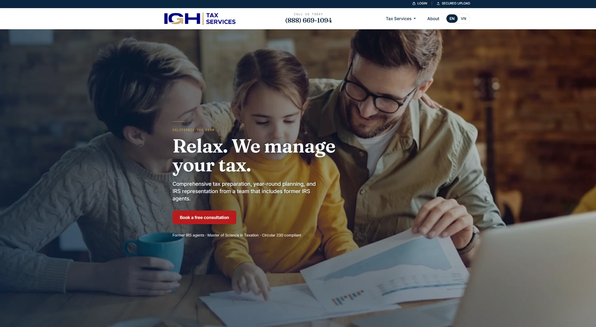 IGH Tax Services website