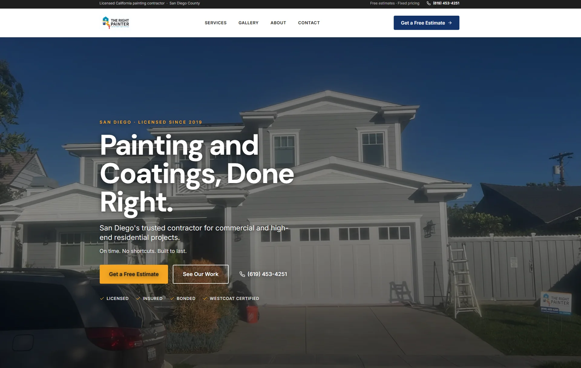The The Right Painter website